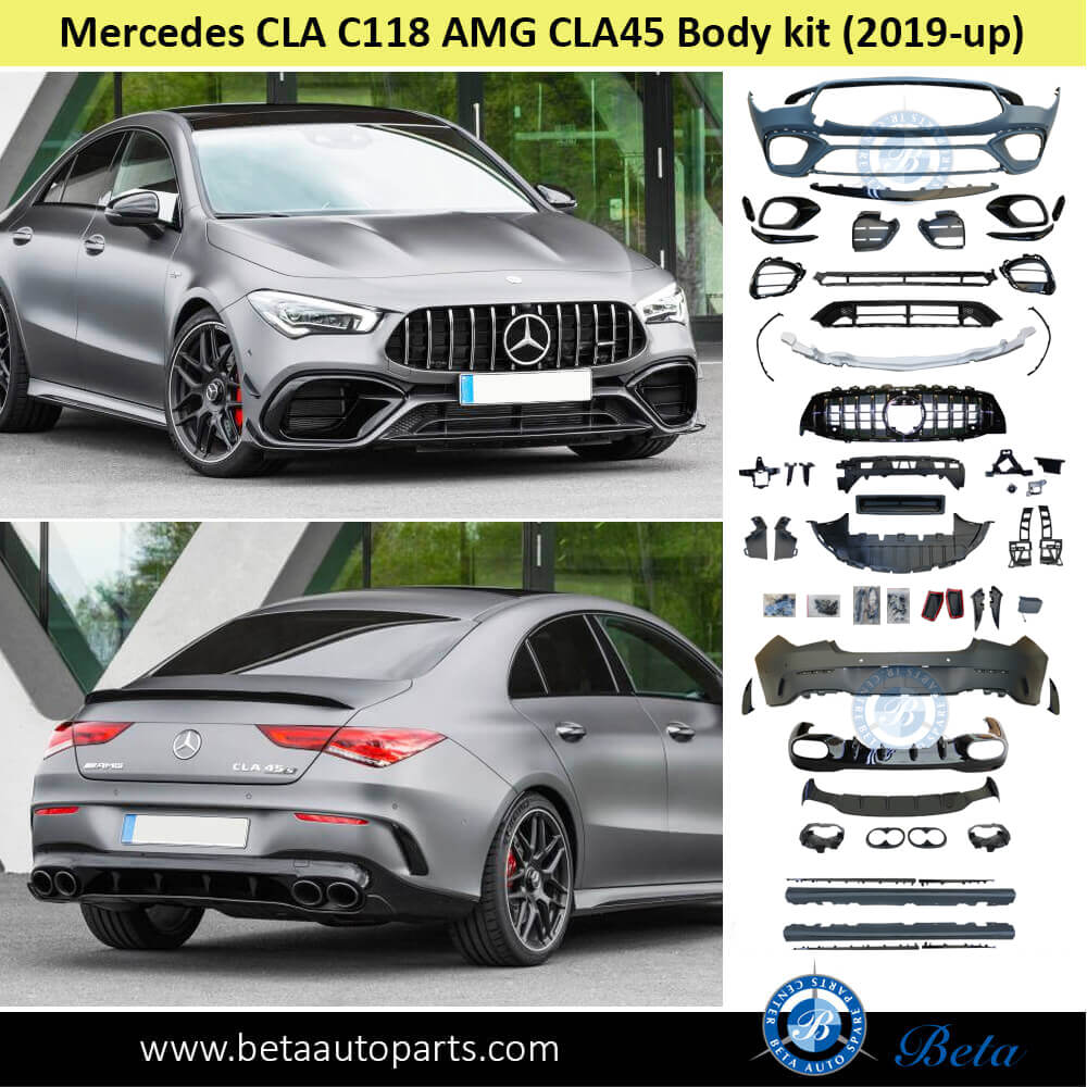 Mercedes CLA-Class C118 (2019-Up), Body Kit AMG CLA45 (Gloss Black), Taiwan Mercedes CLA-Class C118 (2019-Up), Body Kit AMG CLA45 (Gloss Black), Taiwan